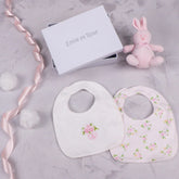 TILDA Pink Floral Print Bibs & Toy Set